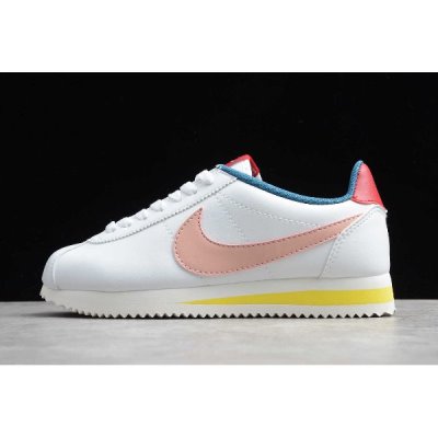 Nike Cortez Summit Beyaz / Kırmızı / Sarı / Mercan Lifestyle Ayakkabı Türkiye - Y3RFJ1UC